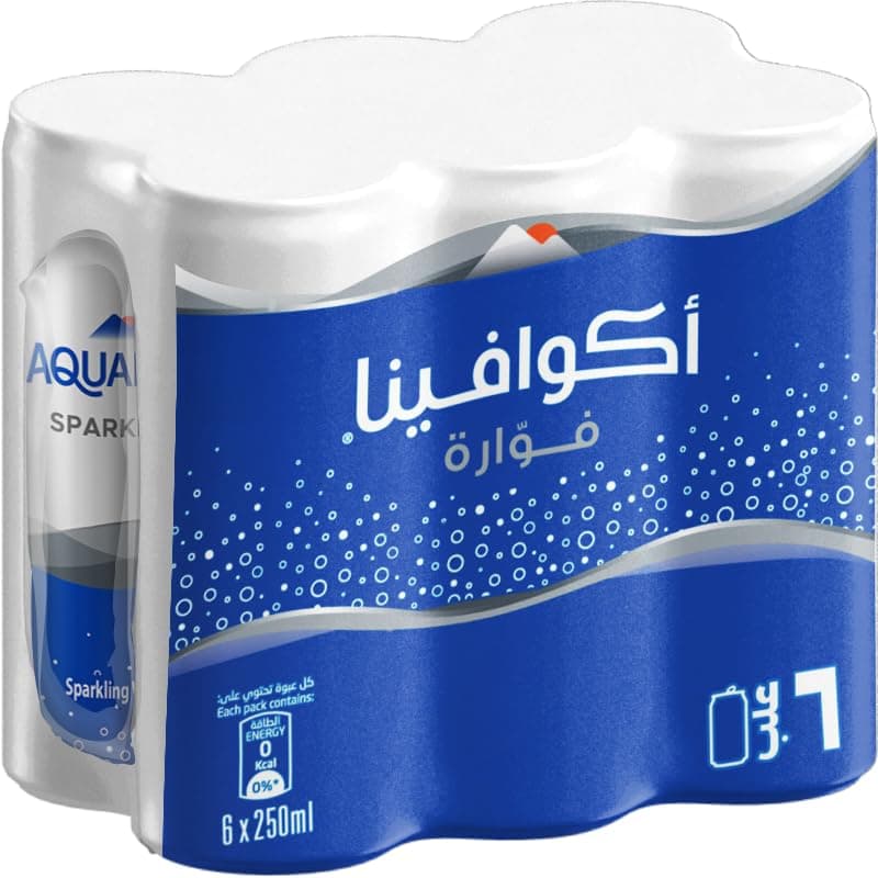 Aquafina Sparkling Water 6*250ml, 6 cans
