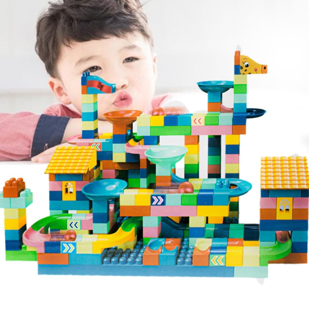 Block Track, 267 Pieces, Colourful Construction Set, 25CM x 35CM x 9CM