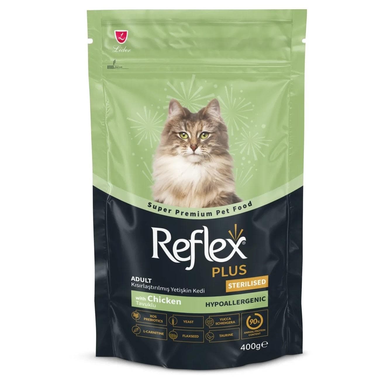 Reflex Plus Adult Cat Food Sterilised Chicken 400 g