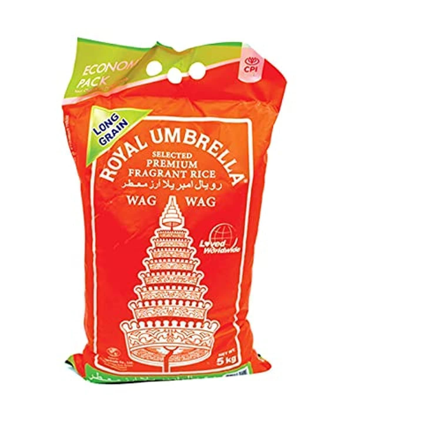 Royal Umbrella Premium Long-Grain White - Fragranced Jasmine Rice 5 kg
