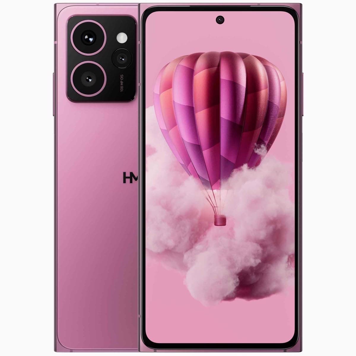 HMD Skyline Dual-SIM 128GB ROM + 8GB RAM (GSM Only | No CDMA) Factory Unlocked 5G Smartphone (Neon Pink) - International Version