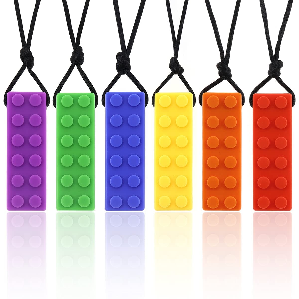 Sensory Chew Necklace Set,chewlry for Kids,Silicone Chewy Sticks for Autistic, ADHD, Oral Motor Boys and Girls Children