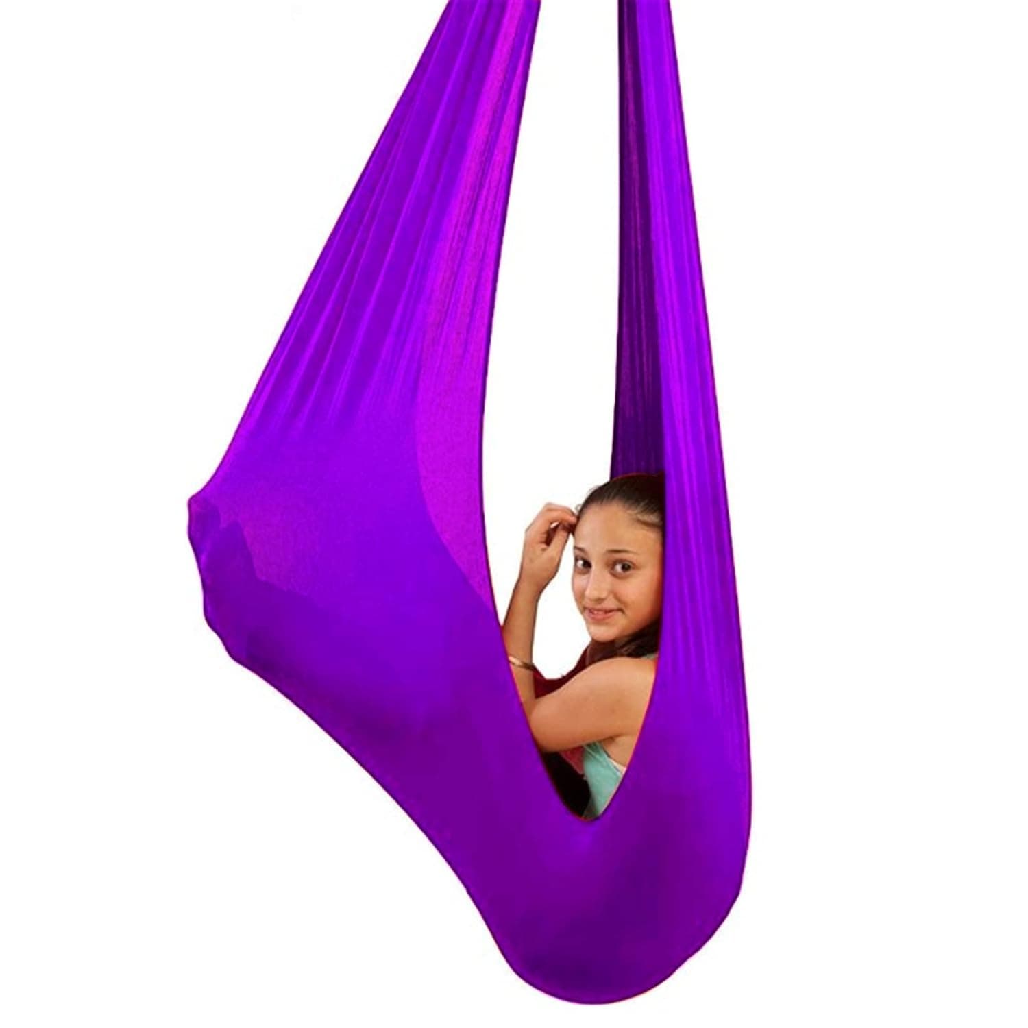 Sensory Swing for adults Indoor kids Therapy Swing Soothing Calming Snuggle Hammock durable soft strong fabric swing Excellent stretchability calming effect