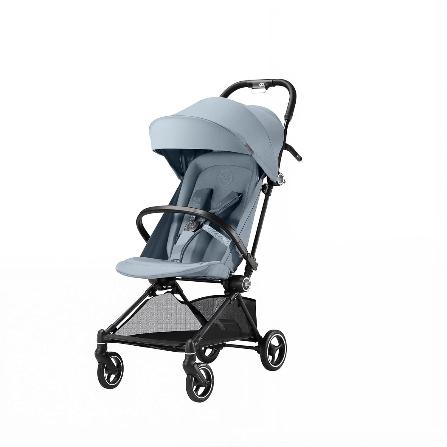 gb FYN Ultra Lightweight Stroller, 3.9kg, Carbon Fiber Baby Stroller, Compact & Foldable, Airplane-Friendly, UPF 50+ Canopy, 5-Point Safety Harness, Ideal for Travel & Daily Use, Blue