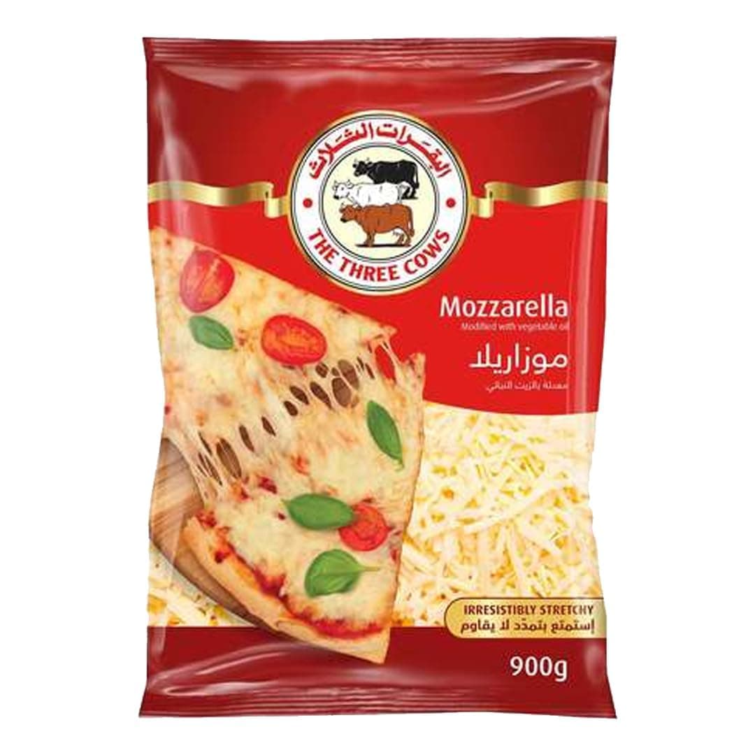 The Three Cows Mozzarella Pizza Cheese 900 g