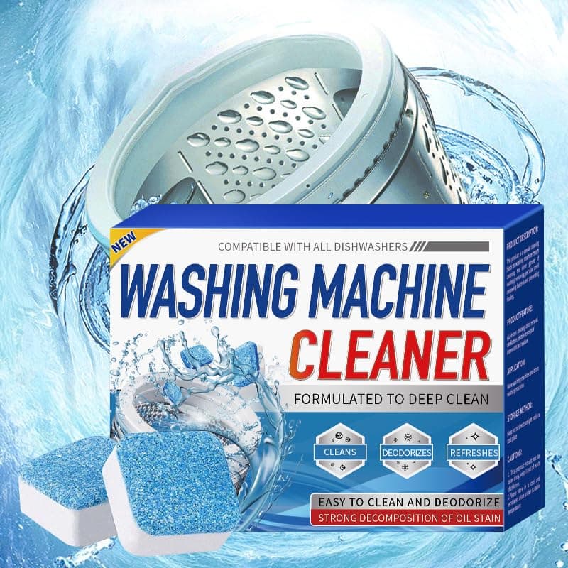 Washing Machine Cleaner Descaler, 24 Pack Detergent Tablets for HE Front Loader & Top Load Washer, Septic Safe Eco-Friendly Deodorizer, Clean Inside Drum And Laundry Tub Seal 12 Month Supply