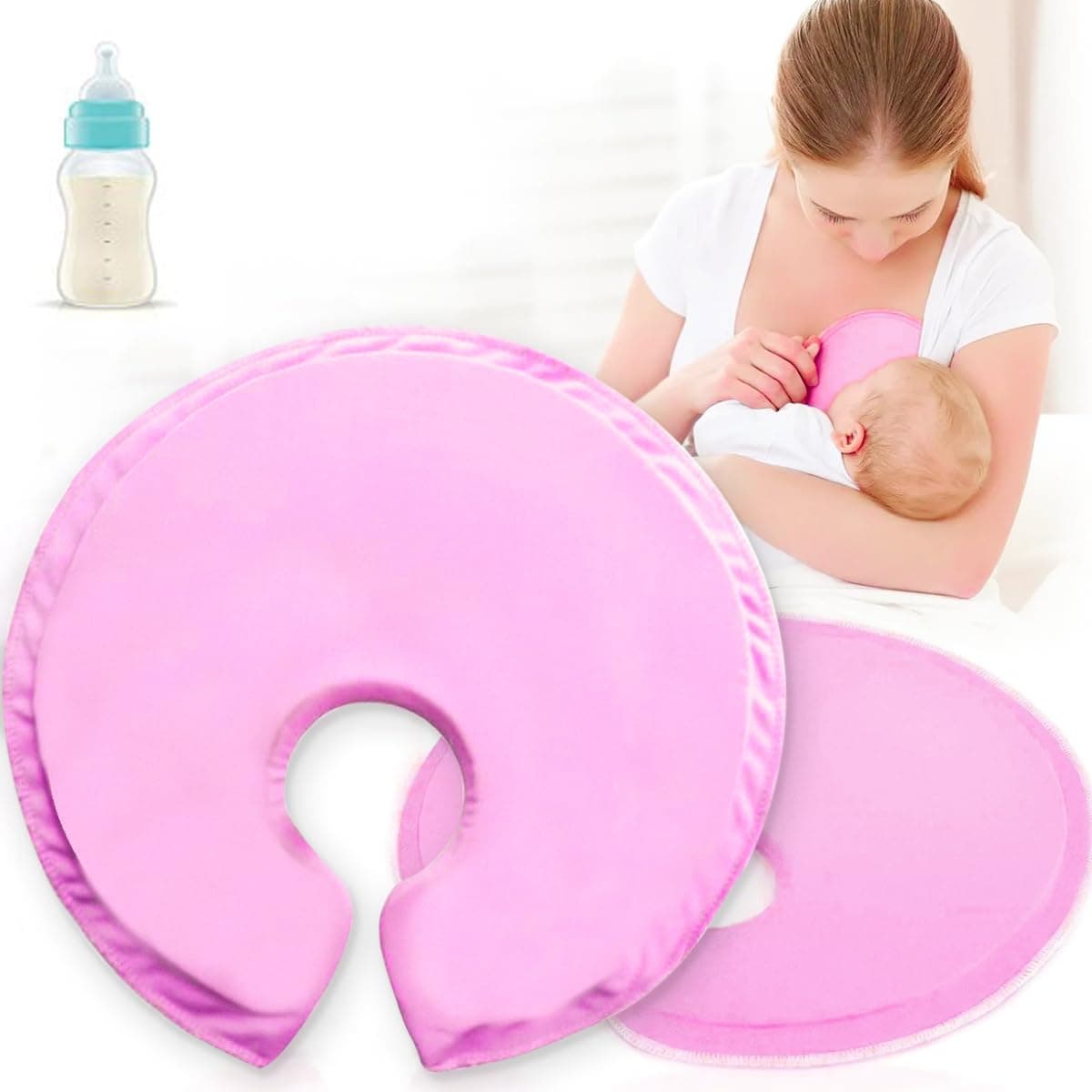 Breast Therapy Pack -2 Hot Cold - Breast Heating Pad Breastfeeding Relief - Breast Ice Packs for Engorgement & Gel Soothing Pads (Purple)