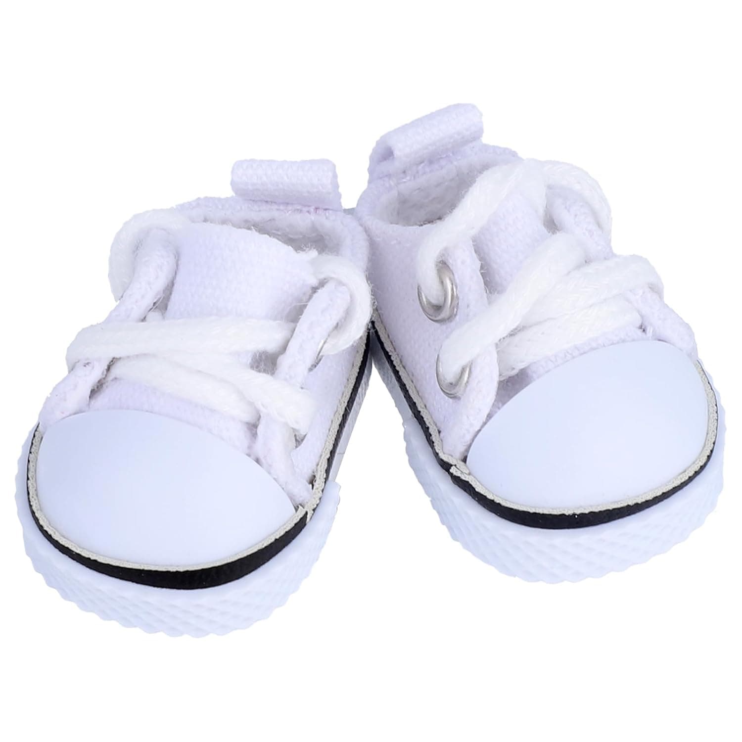 2pcs Doll Shoes, Mini Cute Fashion White Sneakers Cute Clothes Accessories for 15cm 17cm Dolls Outfit & Display (Dolls Not Included)