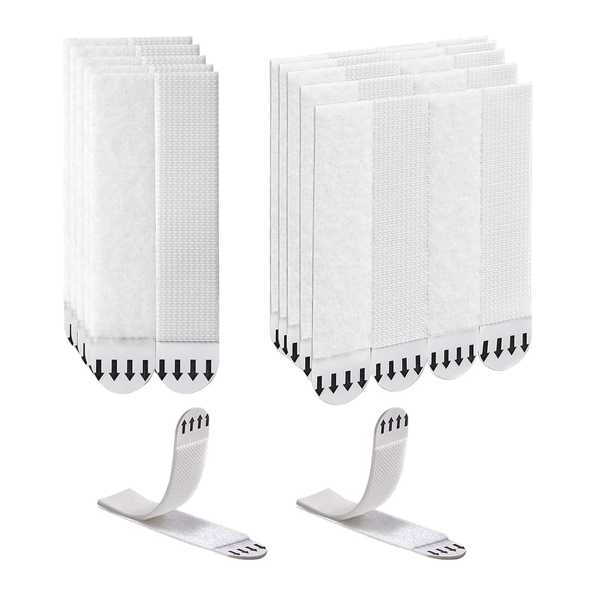 ALMEKAQUZ 24Pair Picture Hanging Strips, Traceless Velcro, Double-Sided Wall Hanging Fixed Stickers, No Punch Hanging Tool, Picture Hanging Kit No Wall Damage for Frames Home Decorations (19x92mm)