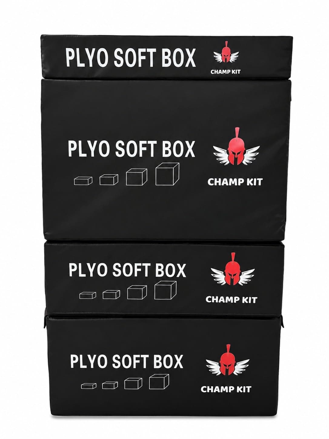 champ kit 4-in-1 Plyometric Jump Box Set - Perfect for Gyms and Fitness Clubs - Jumping Exercises