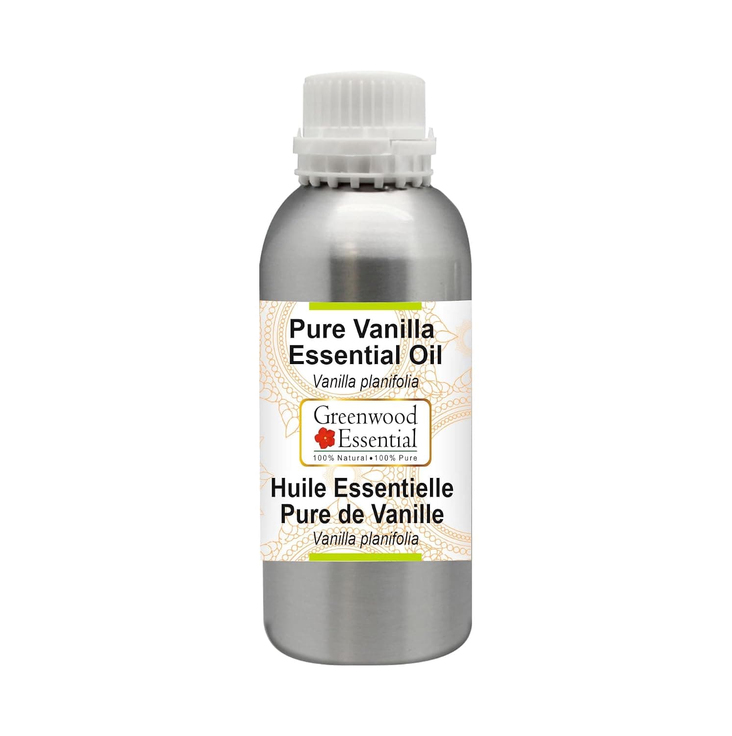 Greenwood Essential Pure Vanilla Essential Oil (Vanilla planifolia) Steam Distilled 630ml (21 oz)