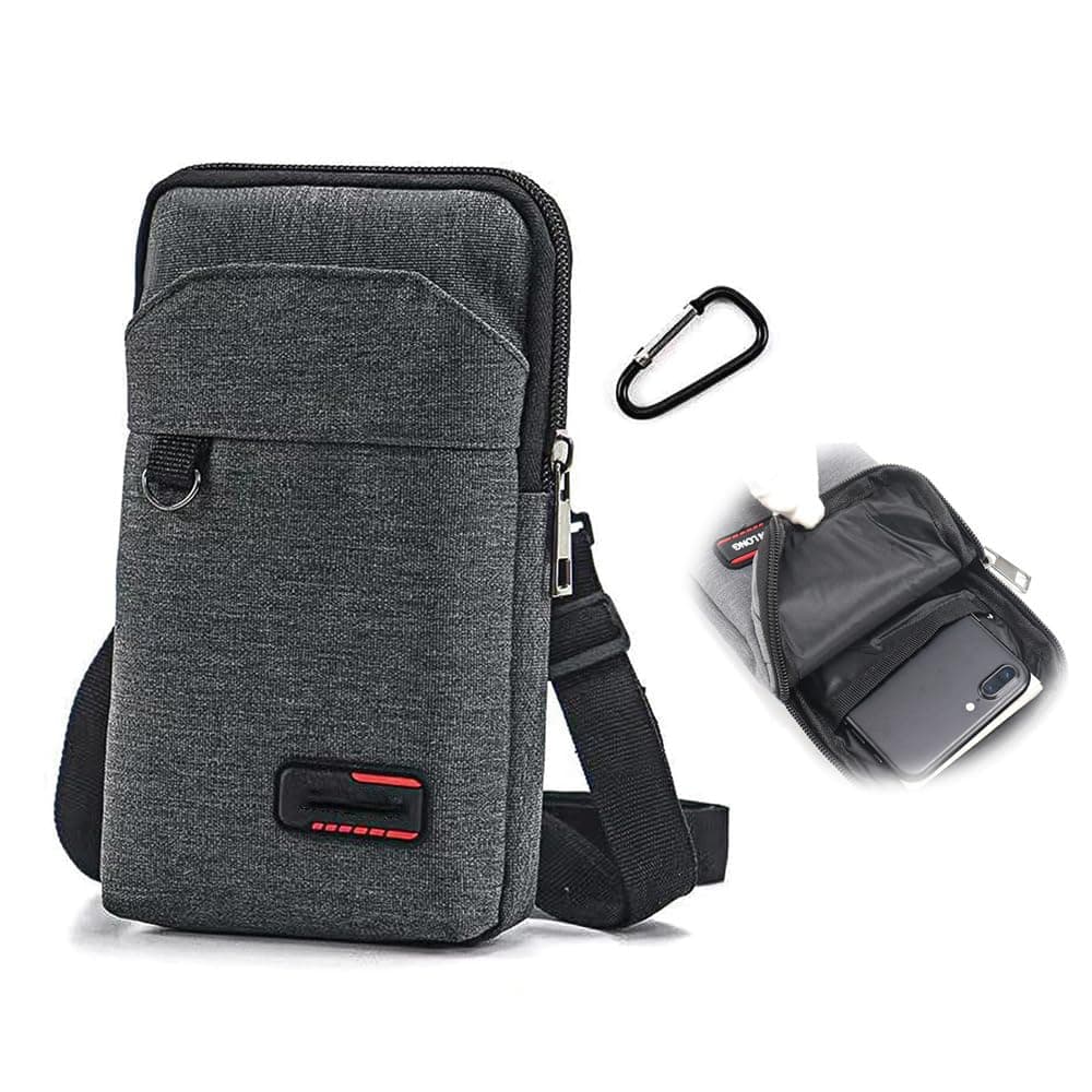 شنطة حمل للموبايل من جويز، حافظة تخزين ممتازة مقاومة للماء مع بطانة داخلية ناعمة، تناسب معظم الهواتف الذكية وملحقات الواقع الافتراضي