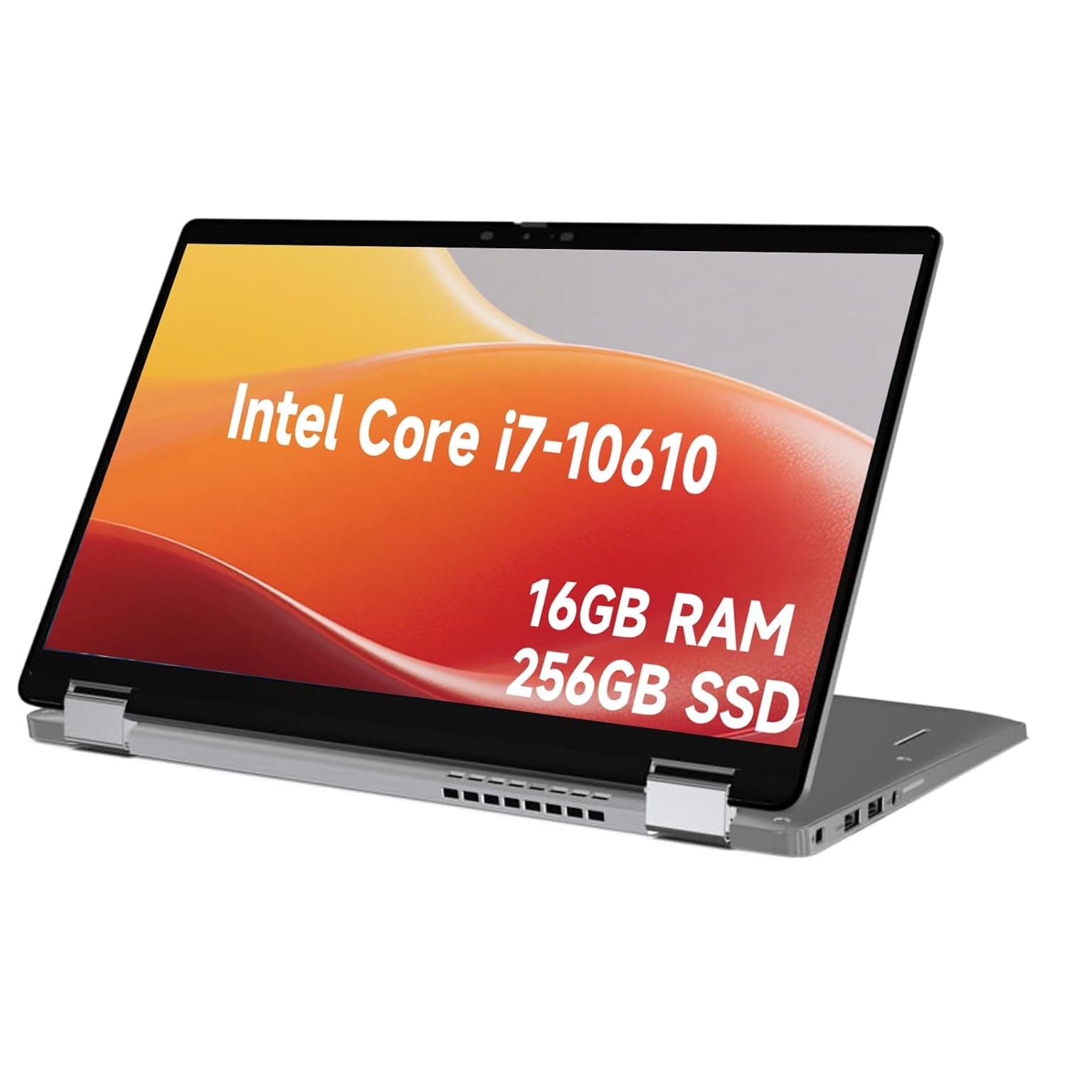 Dell Latitude 7410 2-in-1 Laptop, 14-Inch Full HD, Intel Core i7-10610U, 16GB RAM, 256GB SSD, Silver, Integrated Webcam, USB, Windows 11 Pro (Renewed)