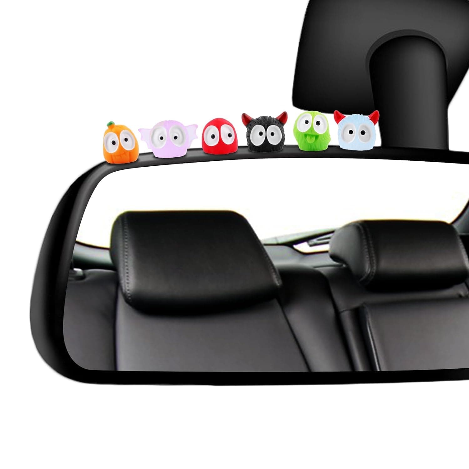 35 Pcs Cute Multicolor Miniature Figures, Universal Interior Decoration Accessories for Car Dashboard and Rearview Mirror, Resin Anime Ornaments, Funny Novelty Gifts (Varied)
