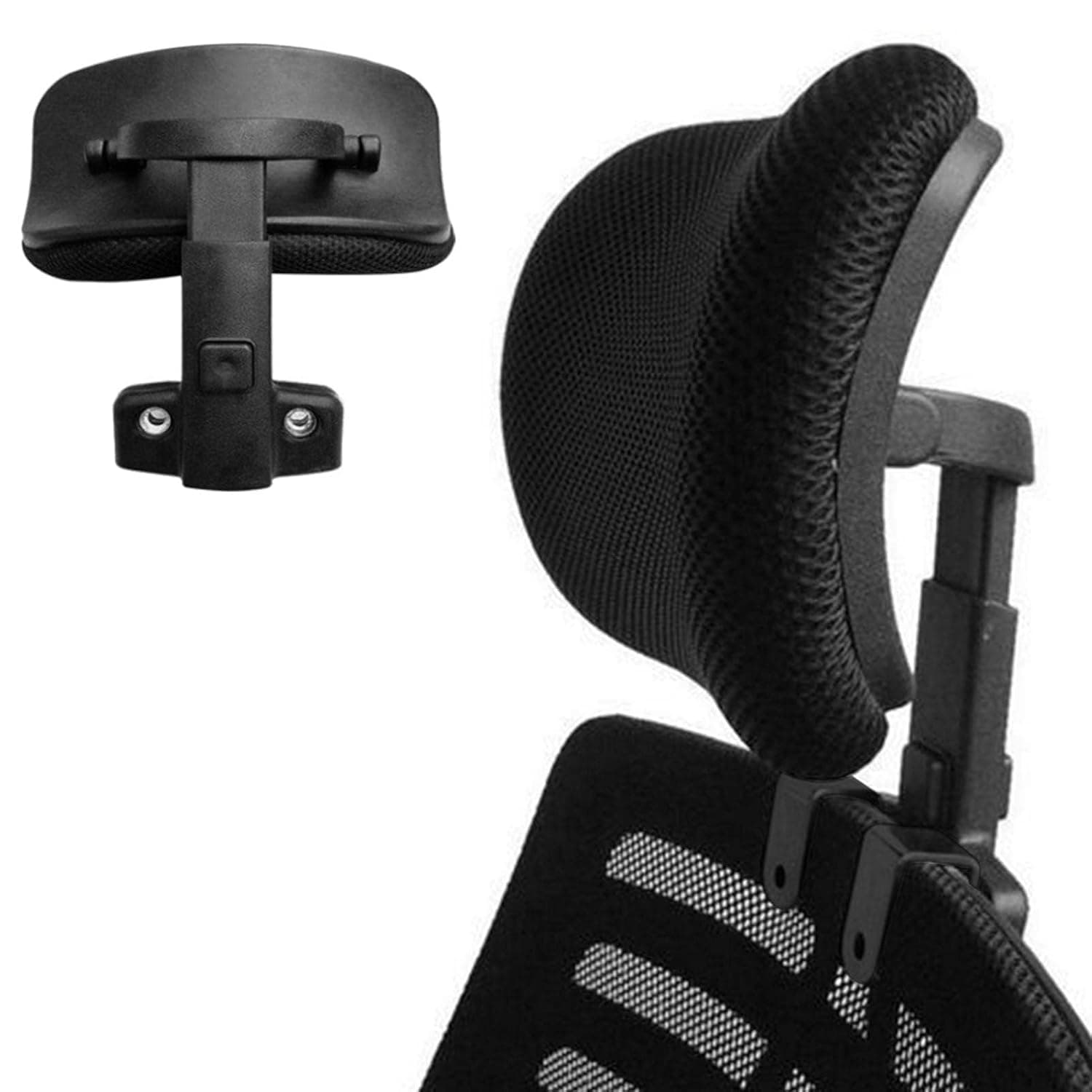 Office Chair Headrest Attachment, Ergonomic Neck Support Cushion for Desk Chairs, Neck Support Cushion Clip on, Elastic Sponge Head Pillow, Adjustable Height & Angle