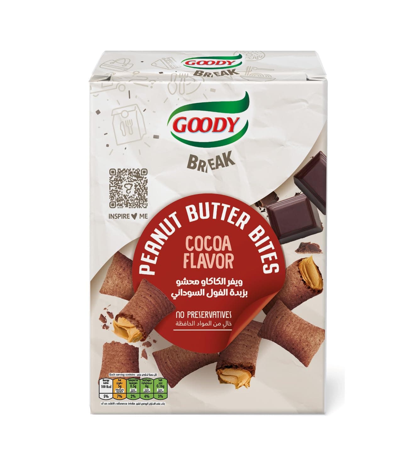 Goody Peanut Butter Bites Chocolate 4x20g