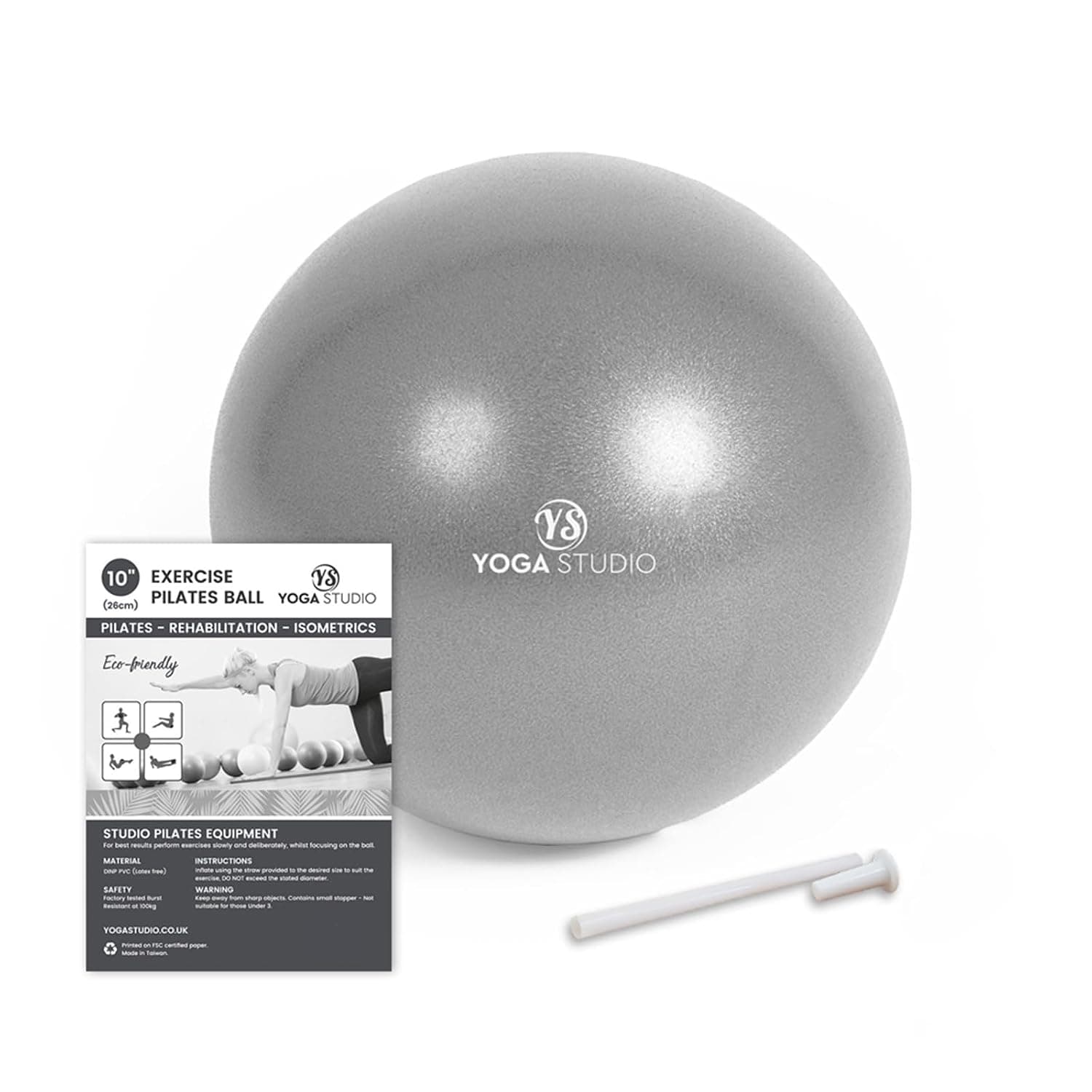 Yoga Studio Exercise Soft Ball – Pilate Ball with Non-Slip Grip, Yoga Ball for Strength, Endurance, Concentration