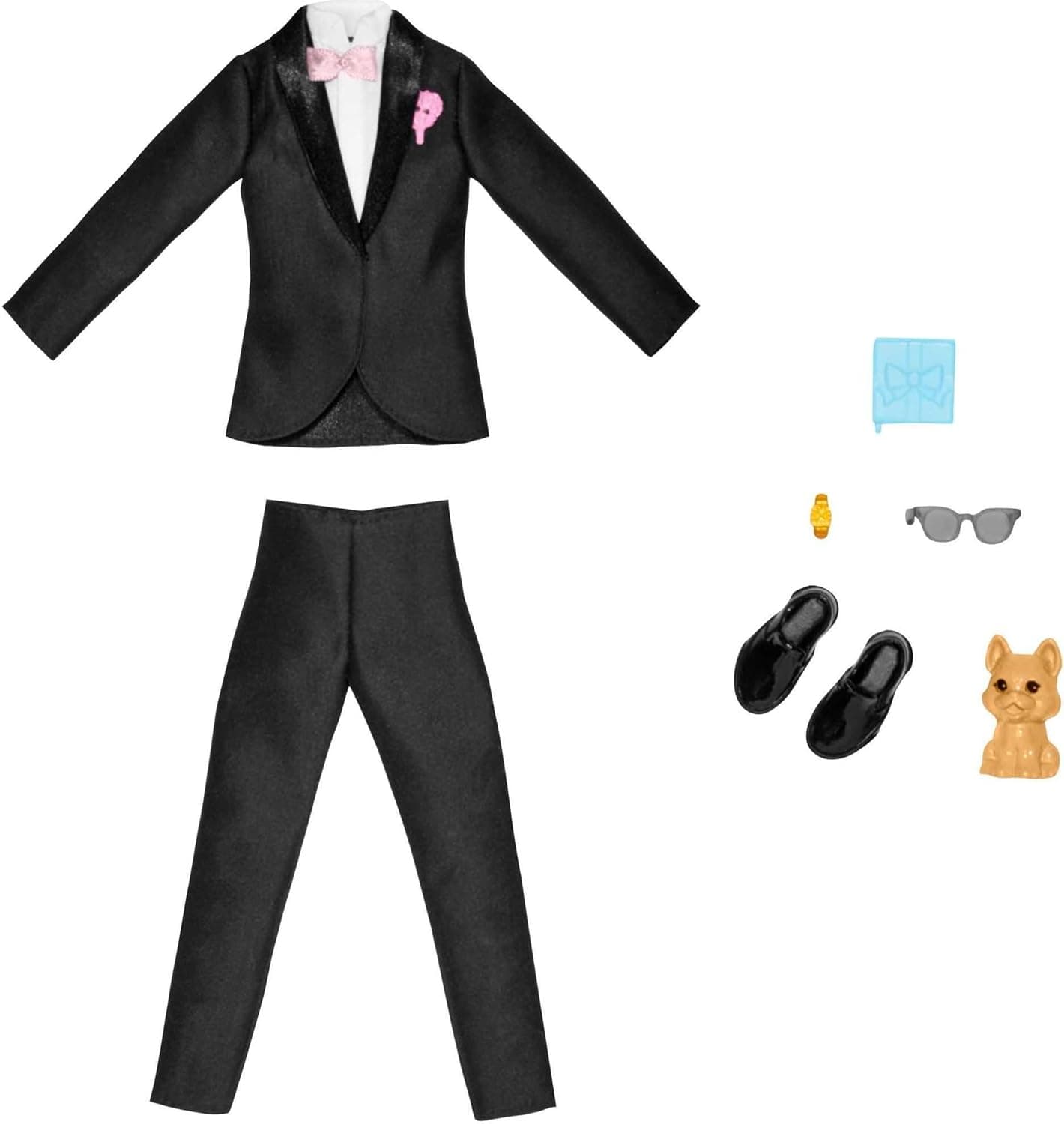 Barbie ​ Clothes, Groom Fashion Pack for Ken Doll On Wedding Day, Tuxedo with Accessories for Complete Look