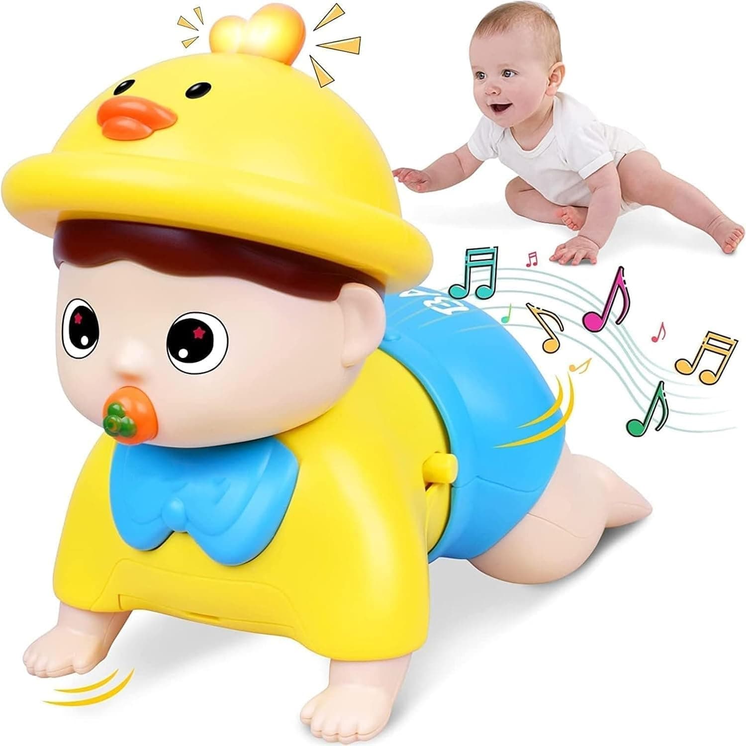 Joyzzz Crawling Toddler Musical Learning Educational Toy with Light & Sound, Birthday Gift for Infant