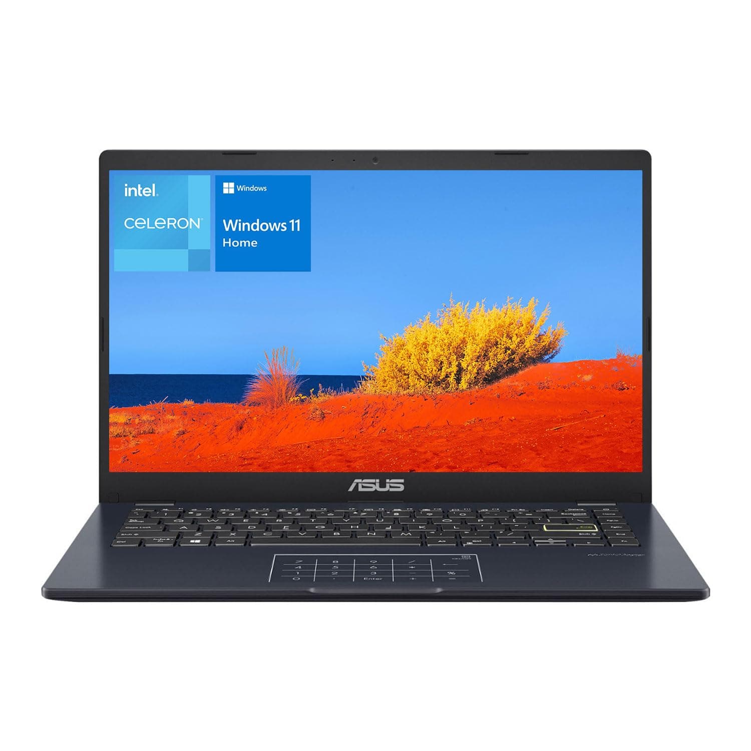 ASUS 14" Laptop, 14" FHD Display, Intel Celeron N4500, 4GB Memory, 64GB eMMC, Touchpad, Webcam, HDMI, Wi-Fi, Windows 11 Home, Quiet Blue