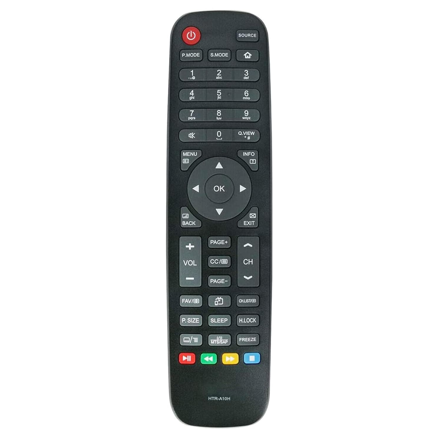 Television Remote Control, Wear Resistant TV Remote Household Black for Replacing for Haier TV