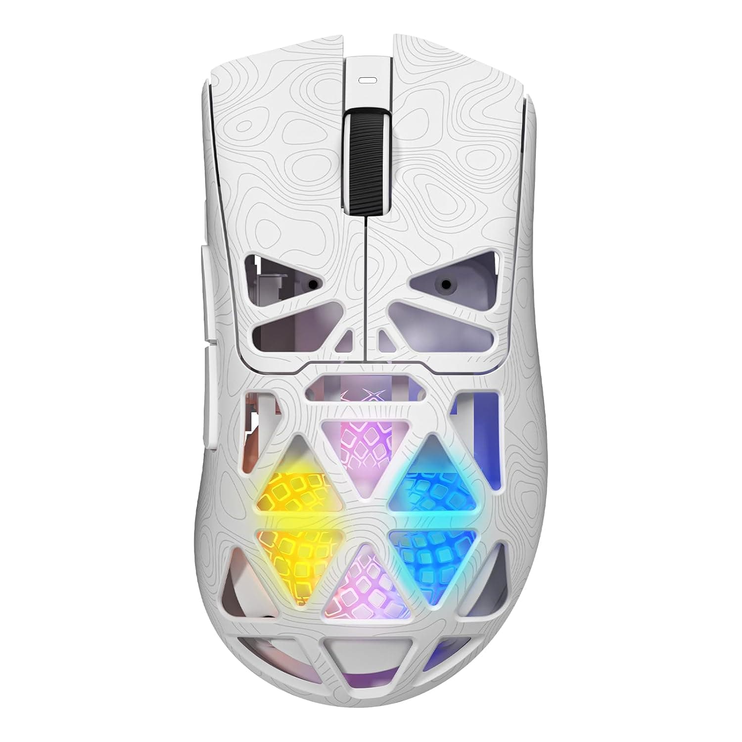UCHUANG Wireless Gaming Mouse - 67g Super Lightweight Hollow RGB Gaming Mouse 22000 DPI PAW3311 Sensor Tri Mode BT/2.4G Wireless/Wired Mouse for PC/Laptop/Mac Gamer - G11 -White