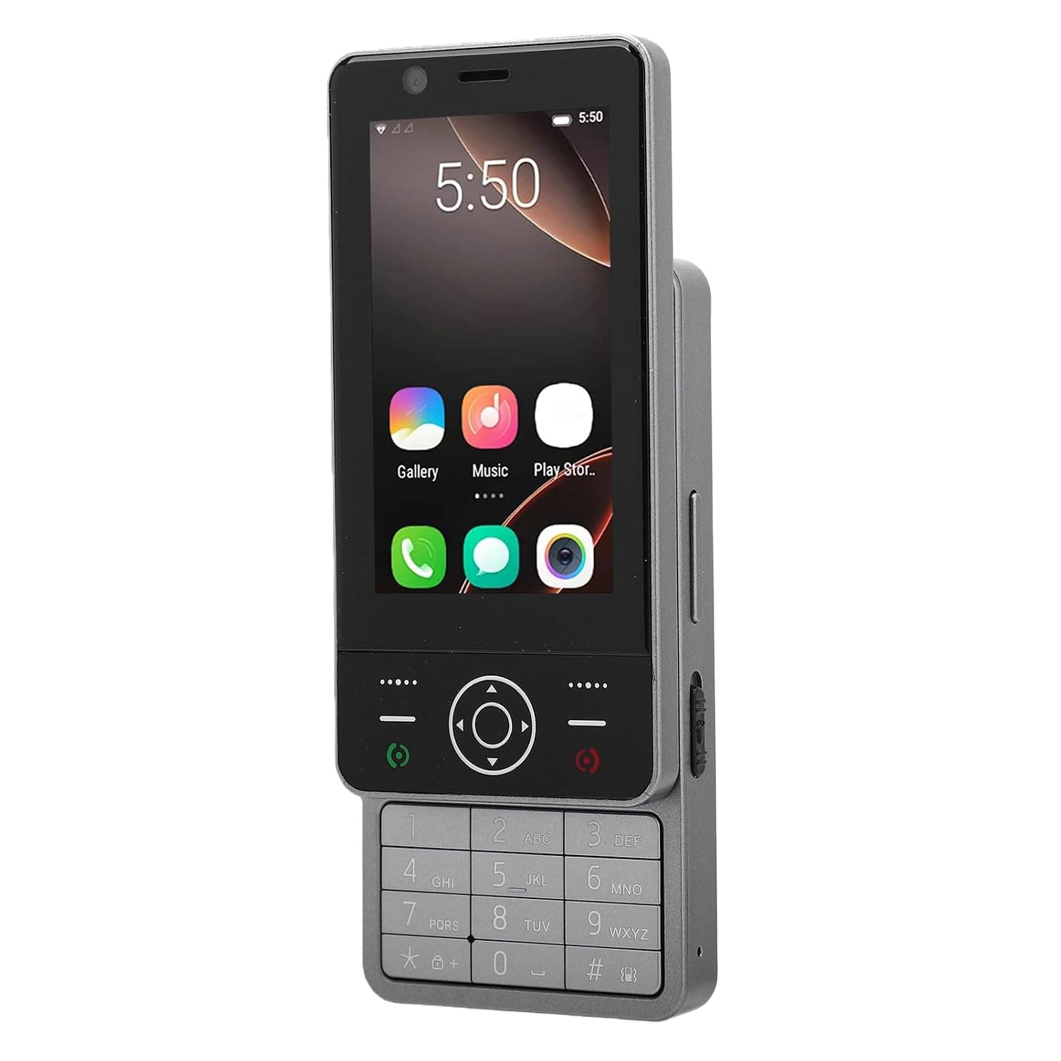 XUMIUZIY 4G Slide Phone, 4G LTE Unlocked Mobile Phone with 3" Touch Screen, 2GB RAM 16GB ROM, 2MP Dual Camera, Dual SIM Card Slot, WiFi & Bluetooth, 2000mAh Battery (Gray)