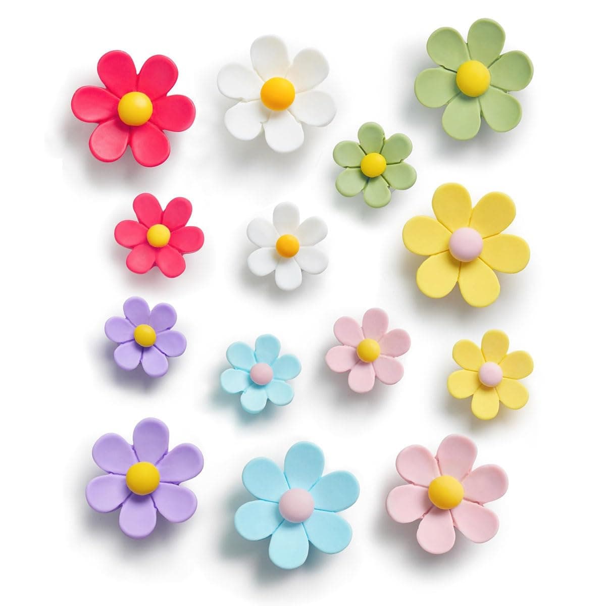 مجموعة مغناطيس ثلاجة من اكس سبرينج فلاور، مجموعة مغناطيسية متعددة الاسطح نابضة بالحياة، 14 قطعة، مغناطيس زهور مزخرفة للثلاجة والسبورة البيضاء والخزانة وديكور المنزل