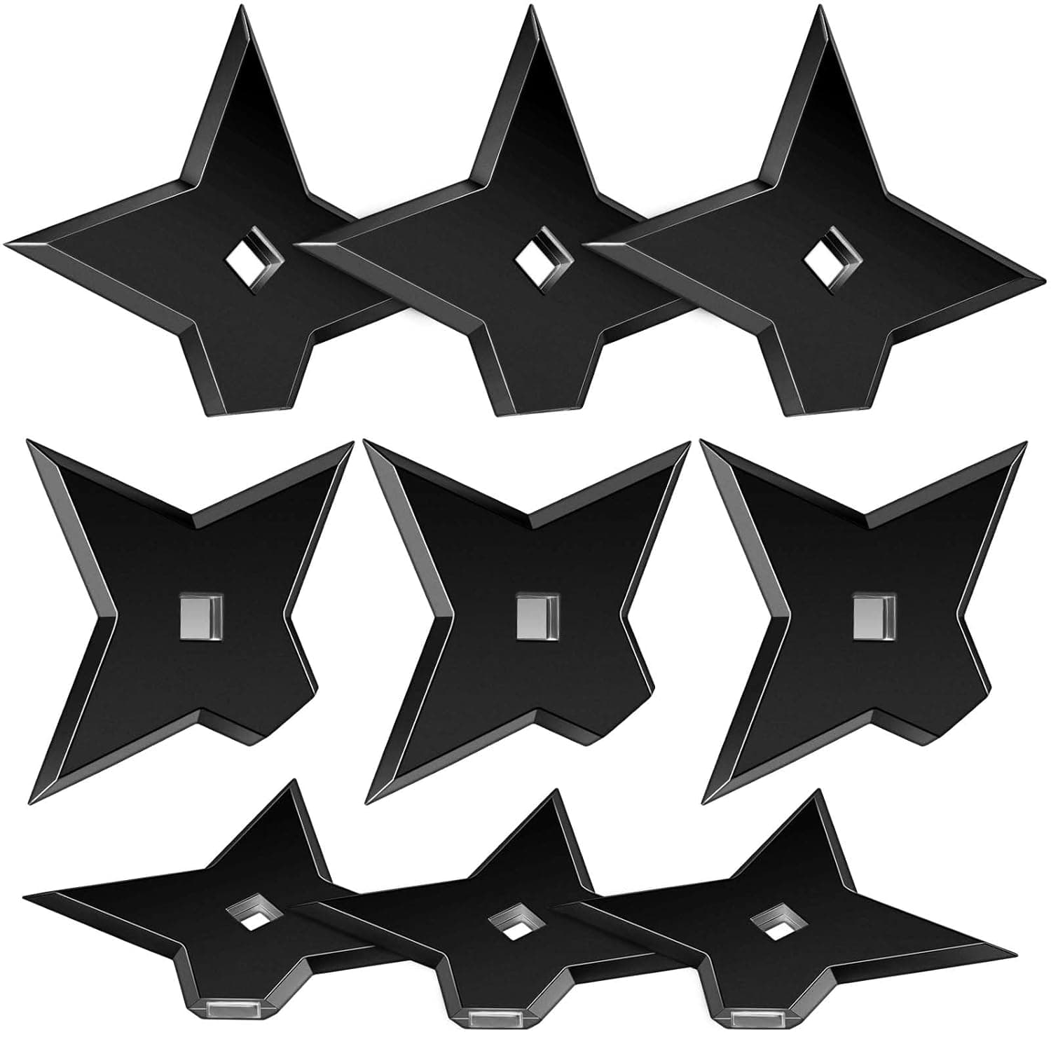 ويوداي 10 قطع مغناطيس ثلاجة نينجا ظريفة زخرفية بتصميم نجوم انيمي رائعة للثلاجة والمكتب والسبورة البيضاء للمنزل والمكتب (اسود)