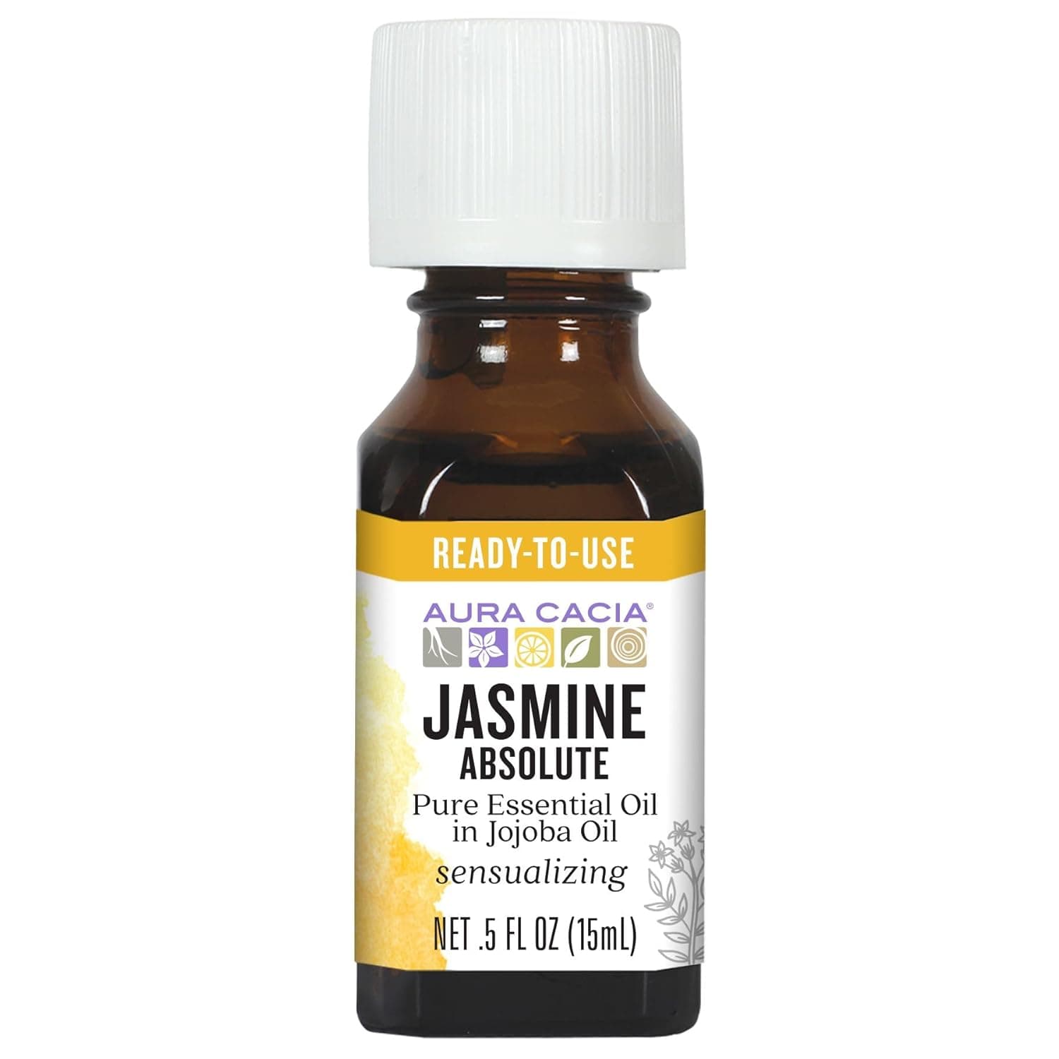 Precious Essentials Oil Jasmine Absolute w/Jojoba Aura Cacia 0.5 oz Oil