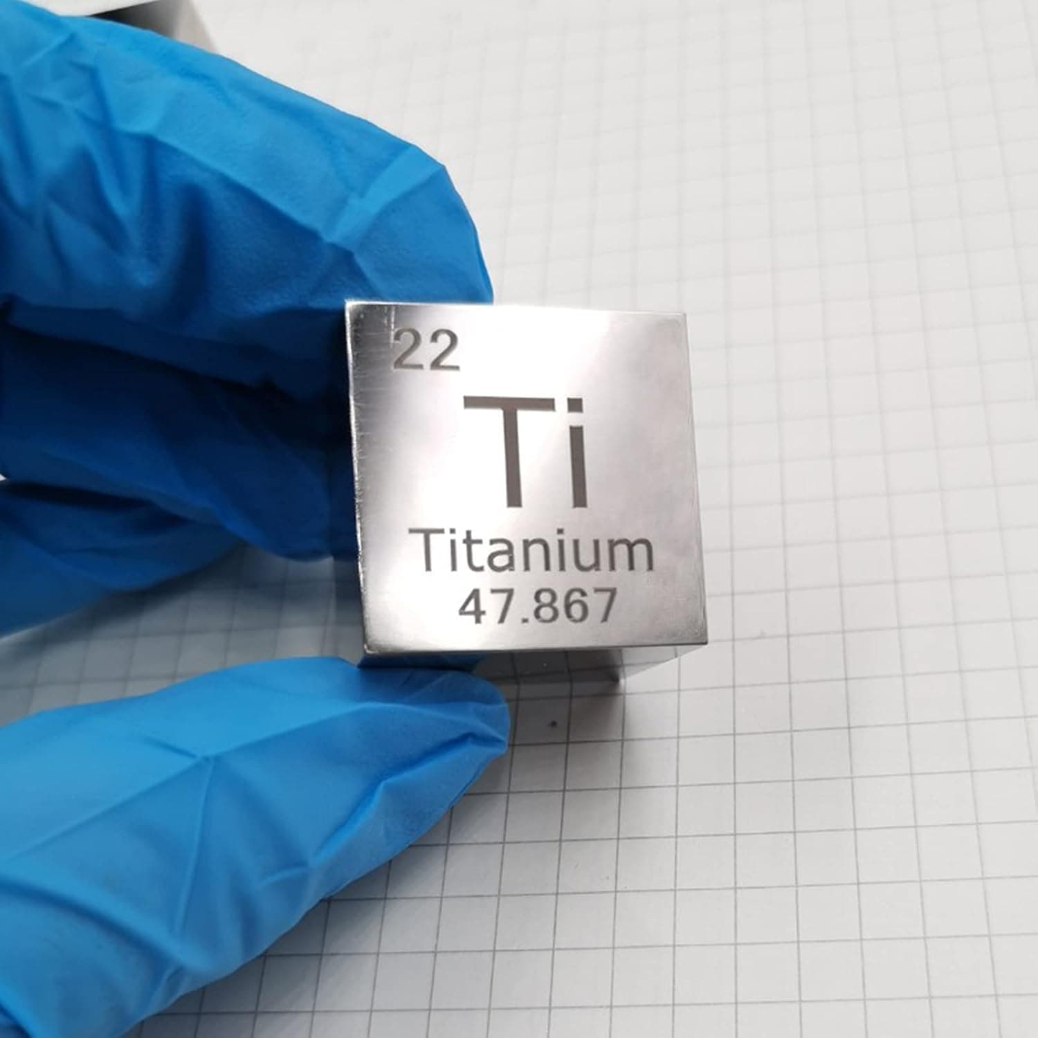 1 inchTitanium Metal Cube 99.99% Pure for Lab Experiment Material, Personal Hobbies and Collection