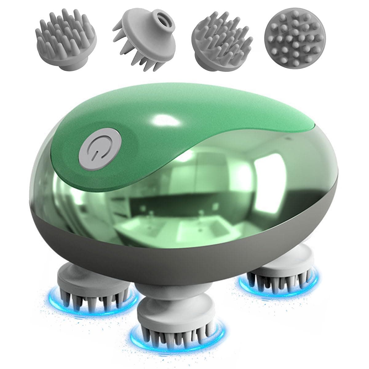 Electric Scalp Massager - Head Massage Scalp for Stress Relax and Pain Relief, Lightweight Hand held, Rechargeable with 96 Kneading Nodes, 4 Claws for Scalp and Body Massage & Face Cleaning