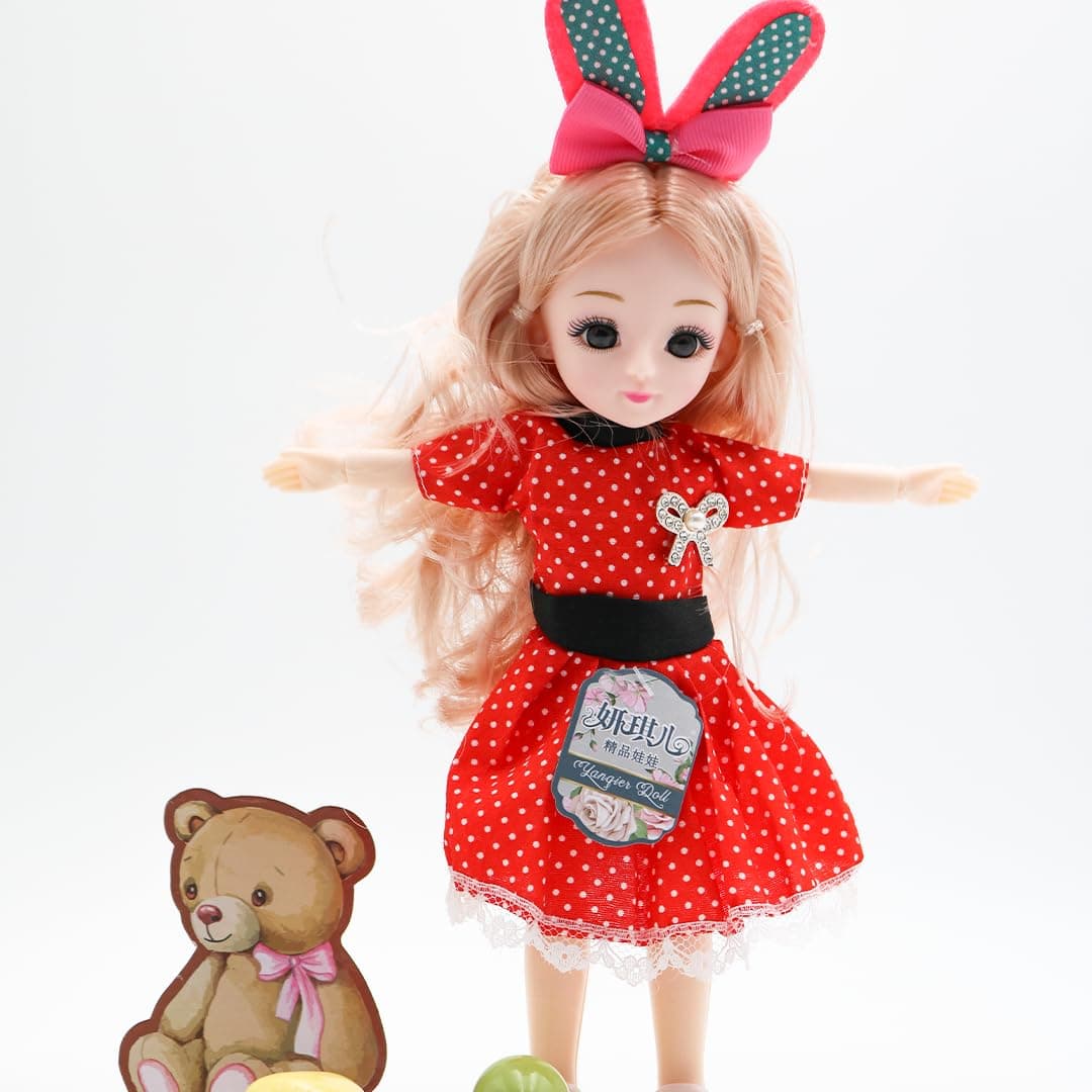 Doll, 21.6 cm x 7 cm, with Accessories
