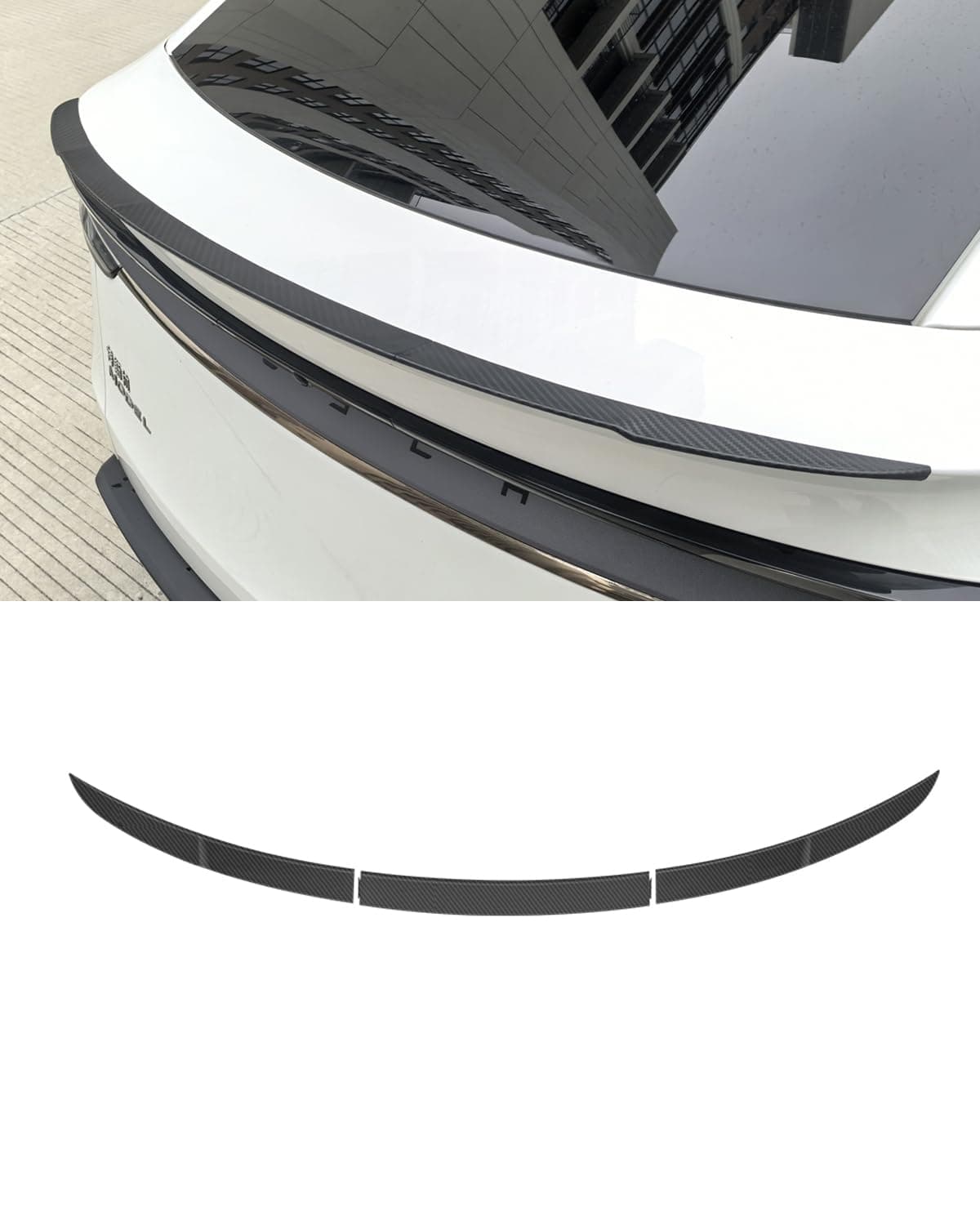 2025 2026 Model Y Juniper Split Rear Spoiler, ABS Rear Spoiler Wing Rear Trunk Lip Sporty Exterior Accessories Compatible with Tesla Model Y Juniper