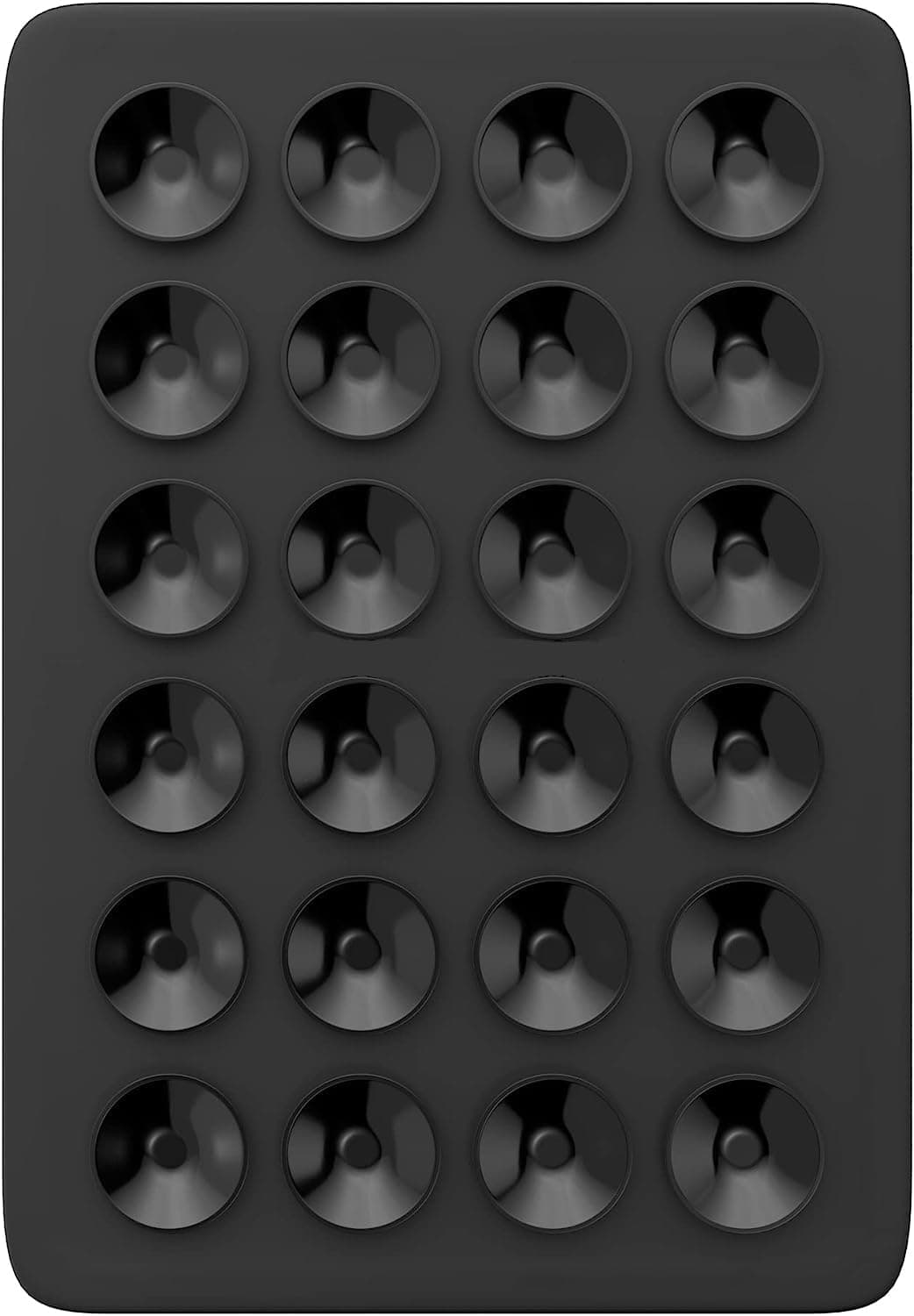 حافظة حماية لاصقة للهاتف من بابوريتش، 10 قطع، ملحقات جوال لاصقة من السيليكون لاجهزة ايفون واندرويد، حامل موبايل بمراة للاستحمام بدون استخدام اليدين لصور السيلفي ومقاطع الفيديو (اسود)