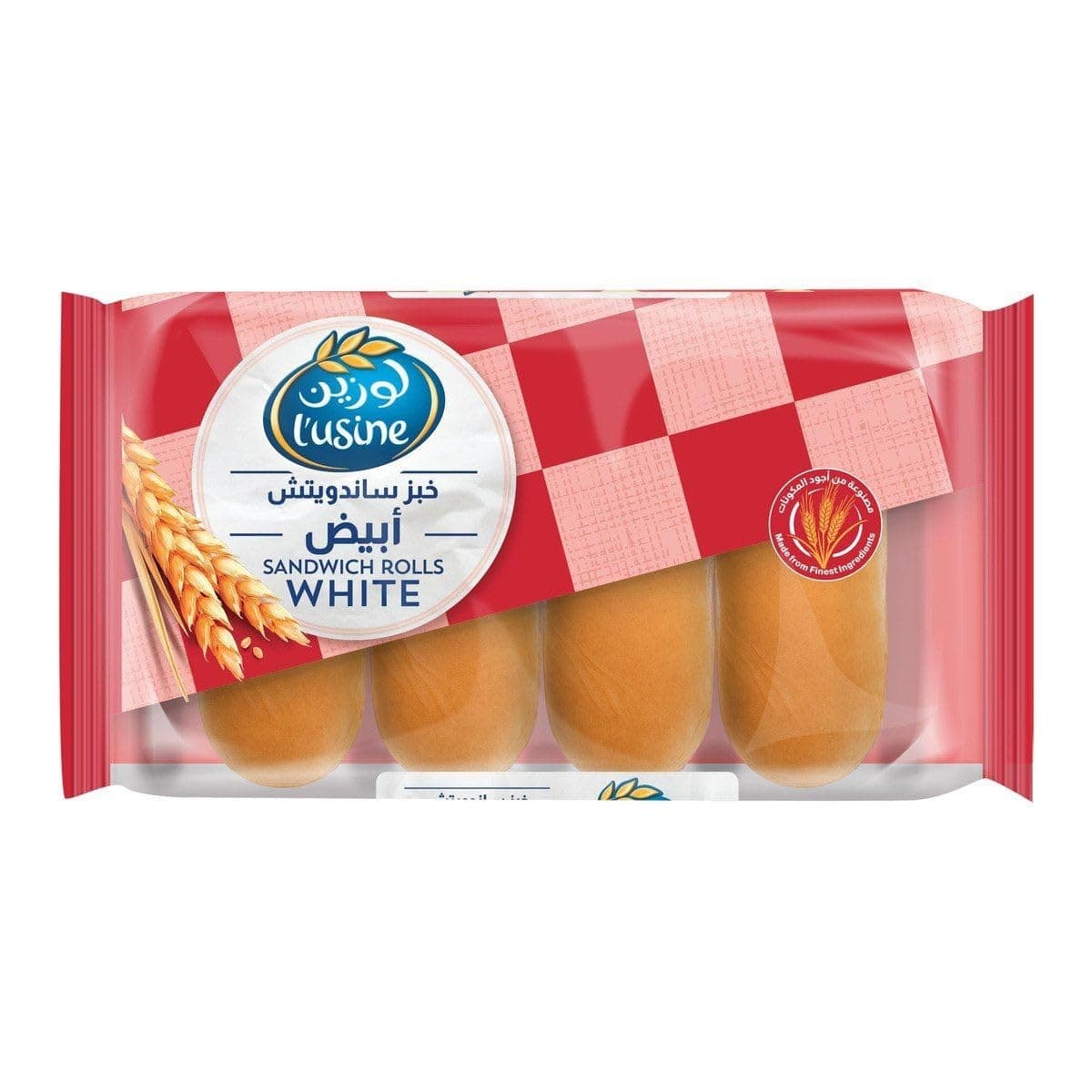 رول ساندويش ابيض من لوسين، 4 x 50 غرام