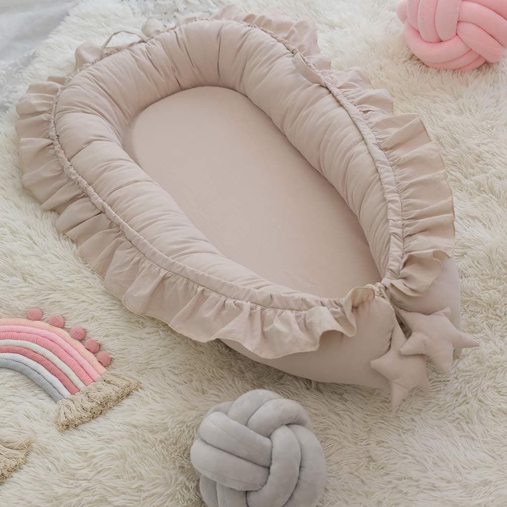 Baby Nest, Baby Lounger Portable Travel Bed Infant Co-sleeping Foldable Soft Breathable Newborn for 0-12 Months
