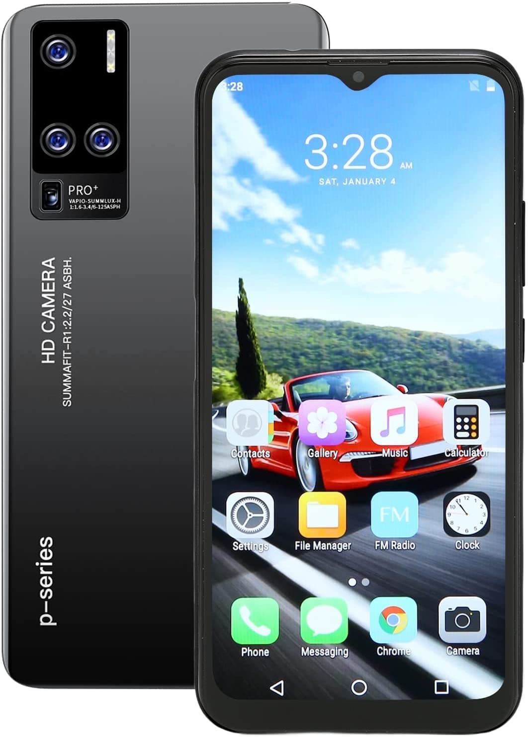 X50 6.53in Unlocked Smartphone for 10, 5G Dual Standby Mobile Phone with 6GB RAM 128GB ROM, 8MP 21MP Camera, 4000mAh Battery, Face Unlocking WiFi Phone for Senior