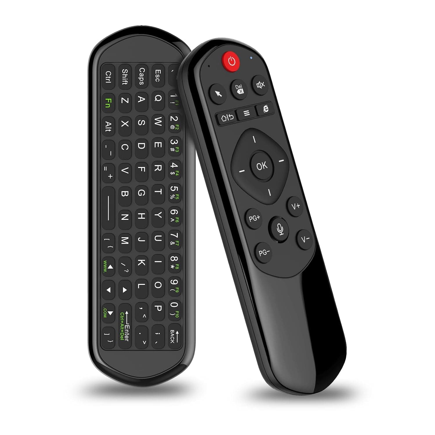 Universal TV Remote Air Mouse Bluetooth & 2.4G Wireless Keyboard with Voice IR Learning - QWERTY Remote for Smart Television, Android Box, PC, HTPC, Nvidia Shield, Projector (Not for Samsung/for LG)