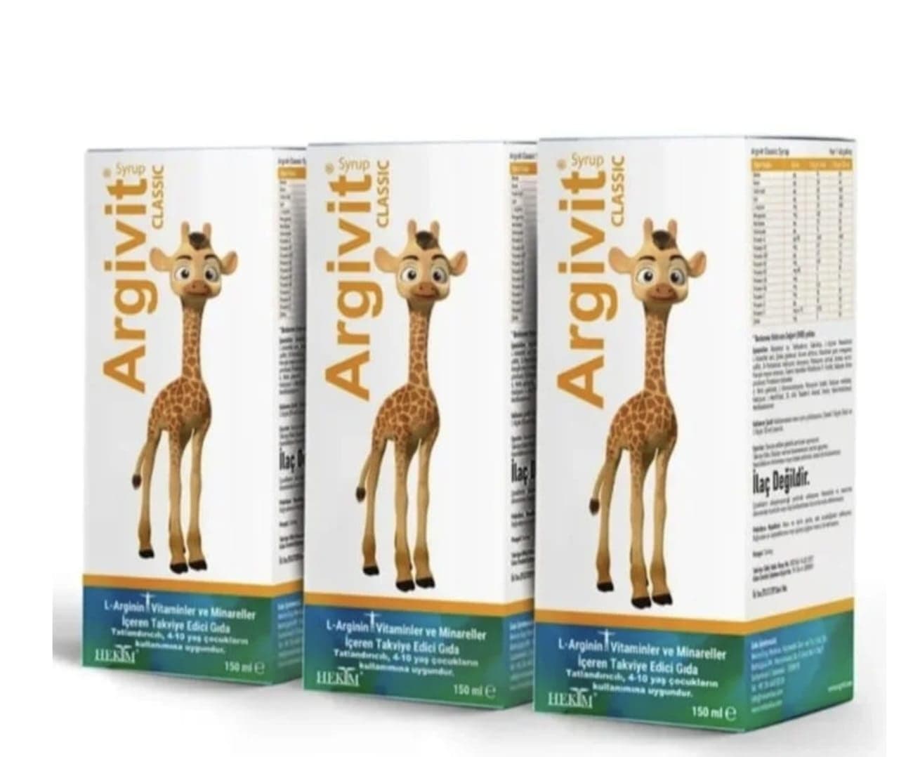 ارجيفيت كلاسيك شراب 150 مل - 3 عبوات-Classic Syrup argivit, L-Arginine with Vitamins and Minerals,150ml, Pack of 3