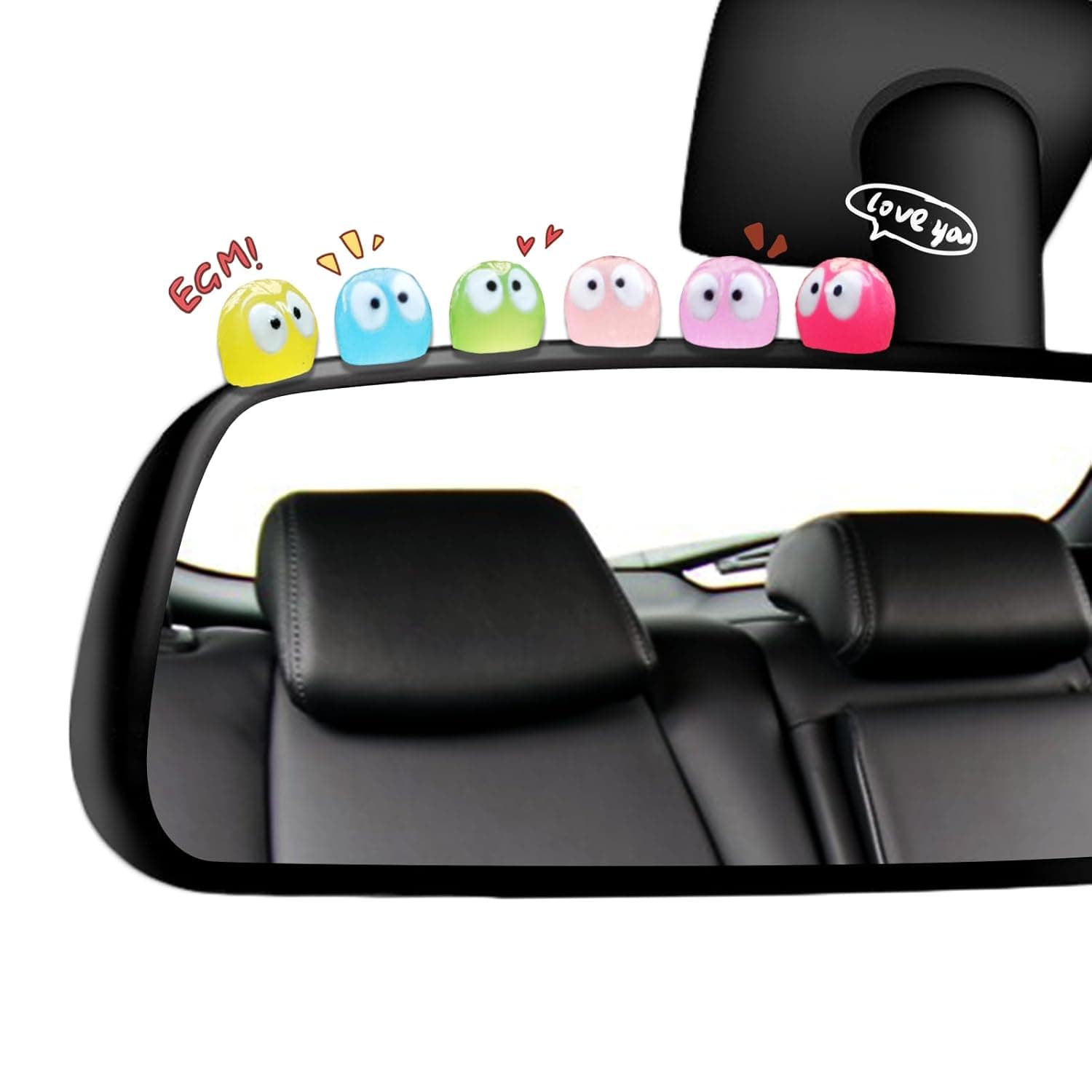 RAPUDA Cute Luminous Soot Sprites,35 Pcs Automotive Interior Decoration Accessories for Car Rearview Mirror and Dashboard,Cute Anime Decor for Home Garden Office,Funny Ornament Gifts(Multicolour)