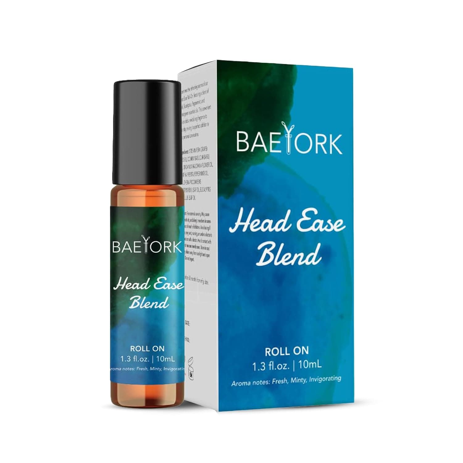 Head Ease Roll-On Blend 10mL – Essential Oils of Peppermint, Wintergreen, Basil & Eucalyptus | Refreshing Aromatic Roll-On | Vegan & Cruelty-Free
