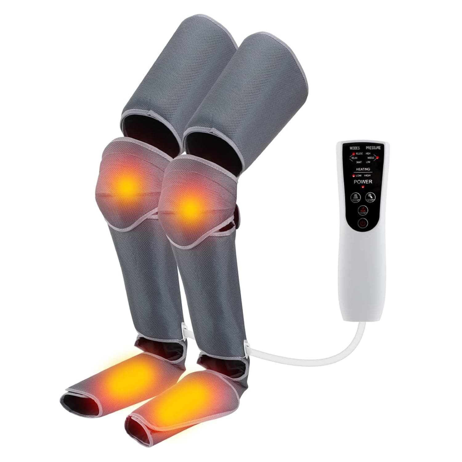 HARAY Leg Massager for Circulation And Pain Relief Air Compression Foot Leg Calf Thigh Massage for Circulation And Relaxation Helps for Reduce Swelling Muscle Relaxation 3 Modes 3 Intensities