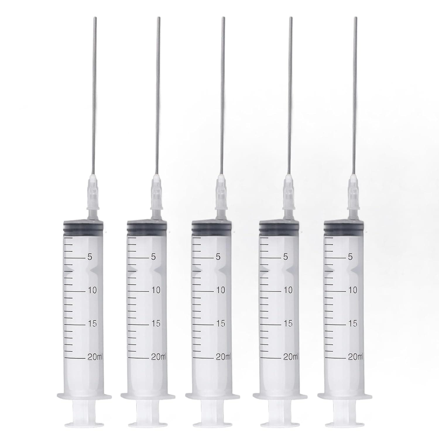 TOPINCN Ink Refill Syringe Kit Easy-to-Use 5Pcs 20ml Syringe with 5Pcs Needle for Office