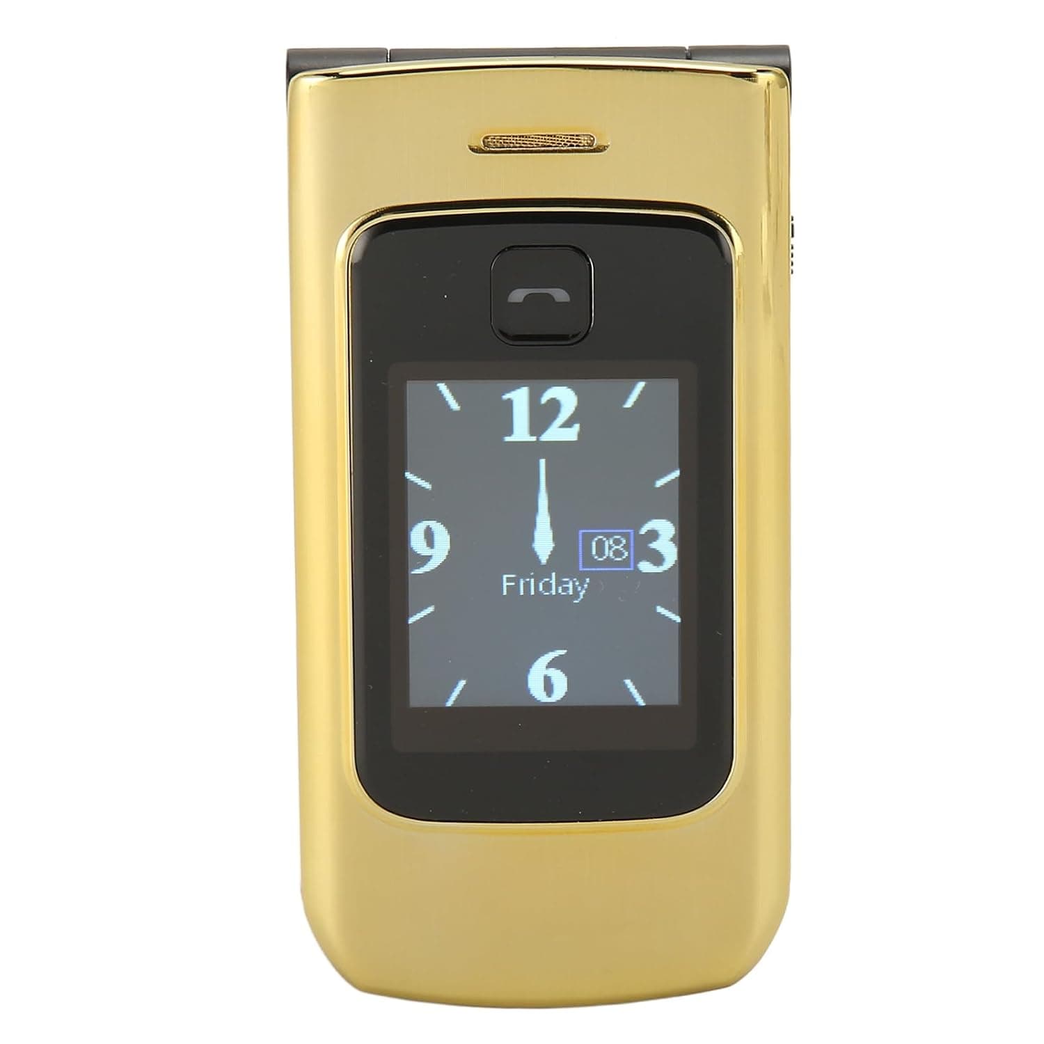 Generic Senior Cellphone YEEMI K21+ 4G Flip Cell Phone Big Button Dual Screen Loud Sound 4800mAh Battery, Basic Mobile Phone (Gold)