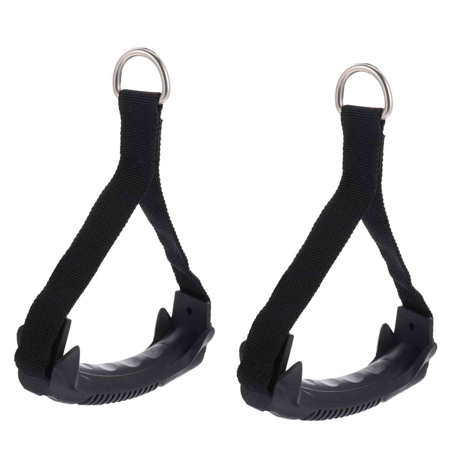 Bukela 2pcs Pull Rope Handle, Professional Pulldown Black Rope Handle Strap Handle for Training Fitness Sport, Fitness Equipment Exercise Hand Grips Cable Exercise Bands Resistance