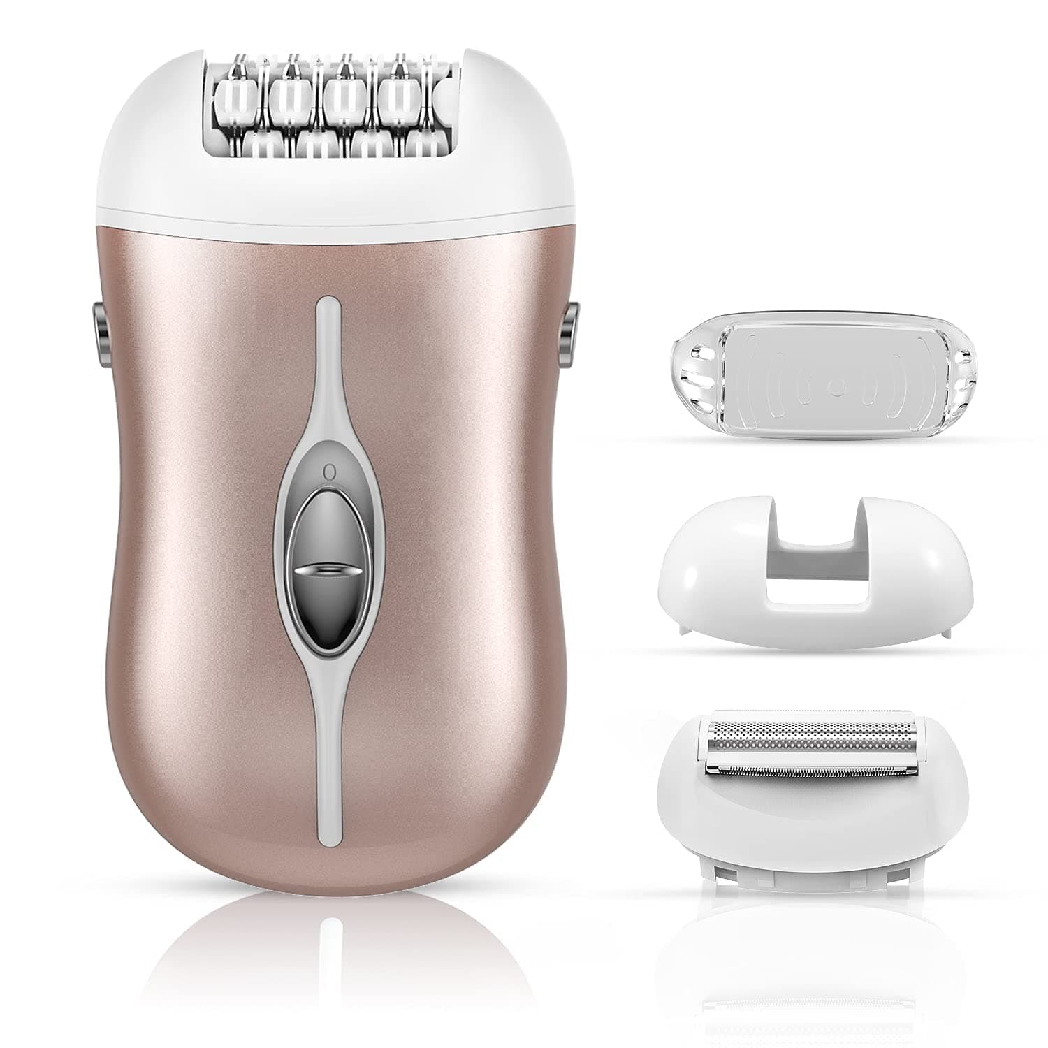 KASTWAVE Epilator for Women, Cordless Depilator for Women, Rechargeable Lady Face Shaver, Hair Removal Device for Arm Leg Underarm (Rose Gold)