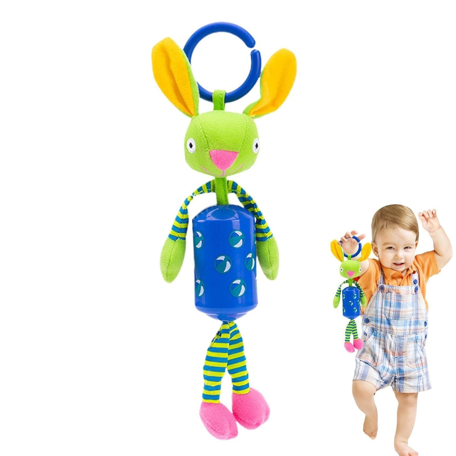 Hanging Toys for Babies - Colorful Hanging Baby Stroller Toys,Baby Rattle Teething Toys, Early Development Learning Music Toy, Newborn Birthday Gifts for Babies Boy Girl