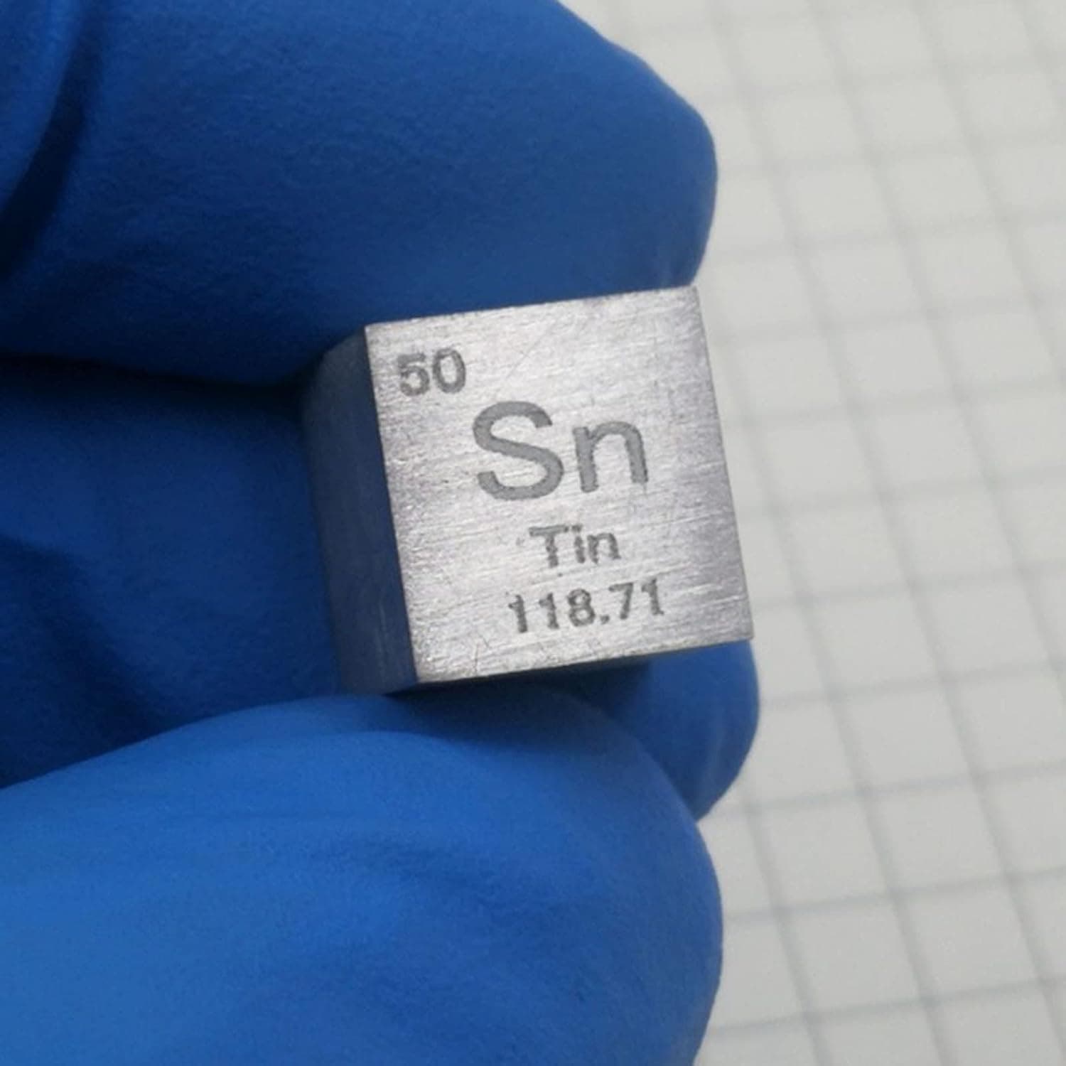 Tin 10mm Density Cube for Element Collections Lab Experiment Material Hobbies Simple Substance Block Display DIY