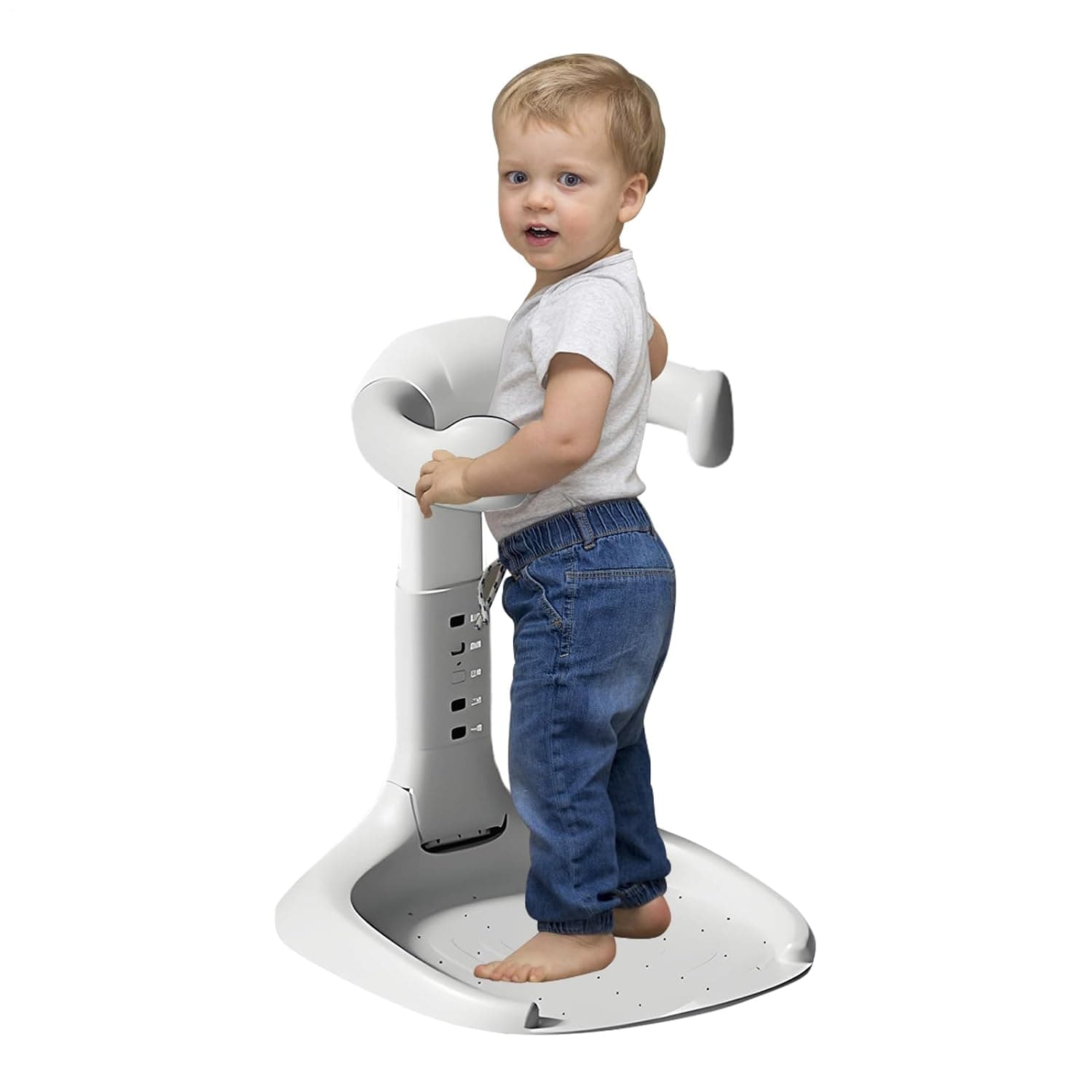 Shower Stand for Adjustable Height Stand up Shower | Folding Safety Equipment with Armrest for 8-36 Months Boys Girls Preschoolers